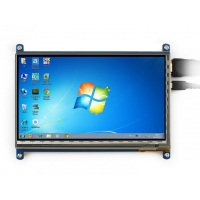 نمایشگر 7 اینچ IPS با تاچ خازنی رنگی 1024x600 با ورودی HDMI مدل C مولتی سیستم محصول Waveshare