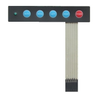 5 Key switch with an LED display membrane switch