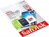 حافظه رم میکرو  SanDisk Ultra 16GB -80MbS مدل SDSQUNS-016G-GN3MA