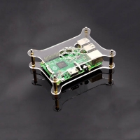 Single layer Transparent Acrylic Case Clear Shell Enclosure with Logo for Raspberry Pi