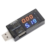 سنسور مانیتورینگ جریان و ولتاژ پورت USB با دو خروجیkws  USB Tester 3-9 Volt 0-3 Amper