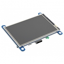 نمایشگر 4 اینچ هت رزبری مدل (H) تاچ مقاومتی SPI  480*800 IPS پورت HDMI سازگار با رزبری پای