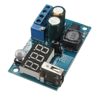 ماژول DCDC کاهنده ولتاژ 2A LM2596 با نمایشگر ولتاژ و خروجی USB
