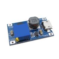 ماژول DC/DC افزاینده ولتاژ کوچک MT3608 قابل تنظیم ولتاژ خروجی با امکان تغذیه از MicroUSB